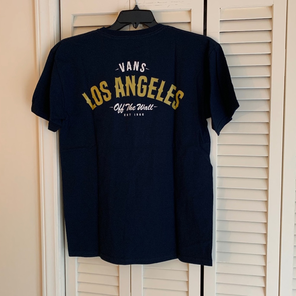 NWT Vans Men's Navy T-shirt with Los Angeles Logo, Size M